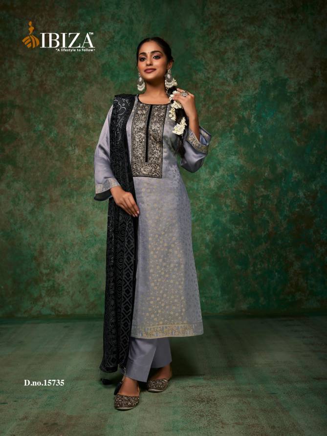 Pinara By Ibiza Morrocco Silk Jacquard Digital Printed Salwar Suits Exporters In India